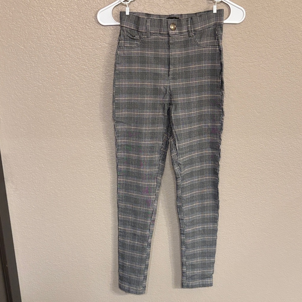 Women's Gray Plaid Trousers